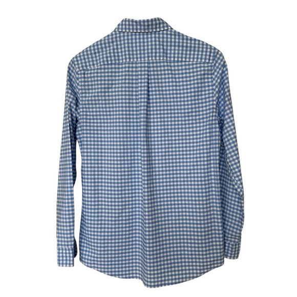 Vineyard Vines Boy’s Performance Blue Gingham Long Sleeve Button-Up Shirt 16 L - Picture 4 of 10